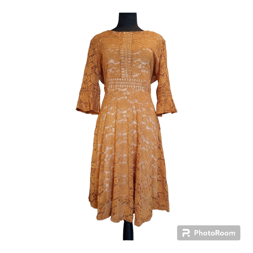Twink Lady NWT Retro Boho Cottagecore Whimsigoth 70s Style Vintage Style Dress L - Picture 3 of 9